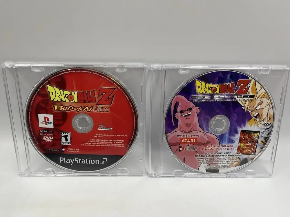 BUNDLE PlayStation PS2: Dragon Ball Z Budokai Epic Battles & DBZ Budokai Discs
